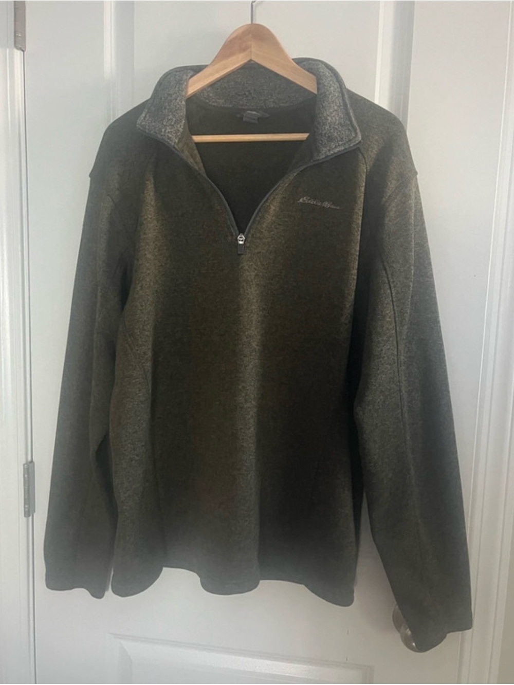Eddie Bauer Olive Green Half-Zip Pullover